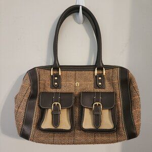 💥Etienne Aigner Elegant Brown and Tan Handbag